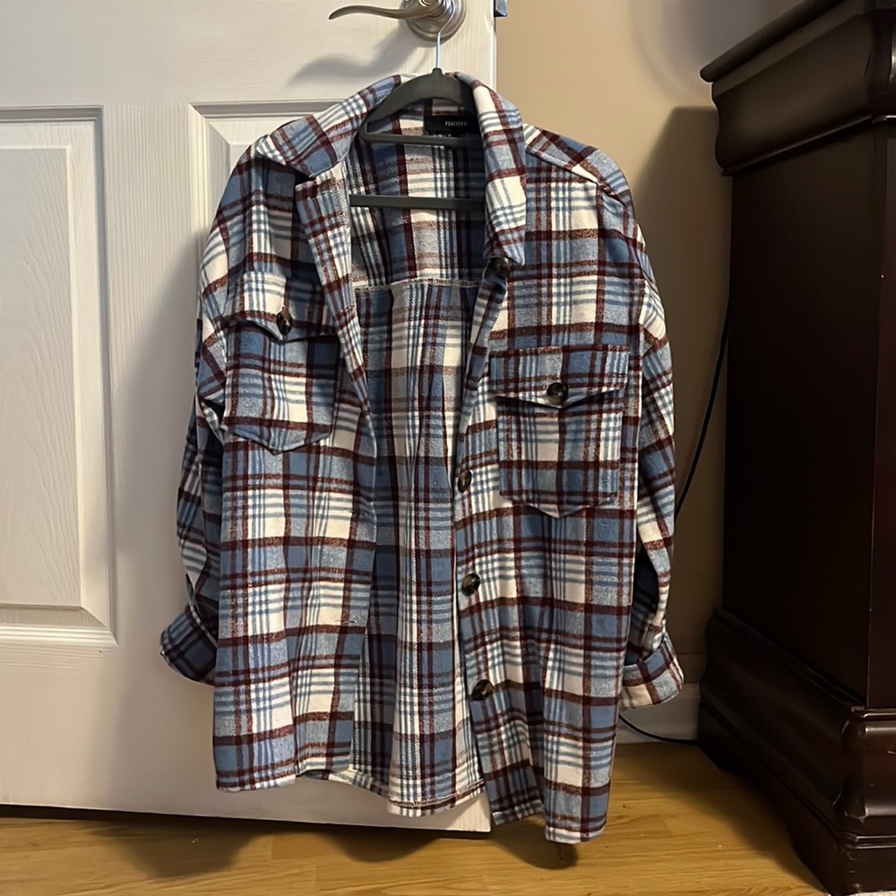 Forever 21 plain flannel shacket